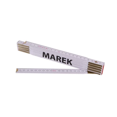 Összecsukható mérőléc 2 m MAREK (PROFI, fehér, fa)