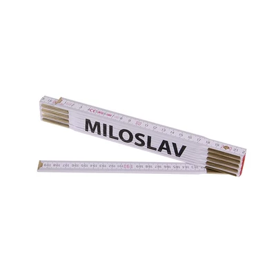 Összecsukható mérőléc 2 m MILOSLAV (PROFI, fehér, fa)