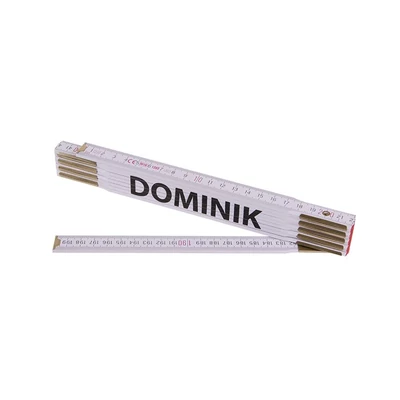 Összecsukható mérőléc 2 m DOMINIK (PROFI, fehér, fa)