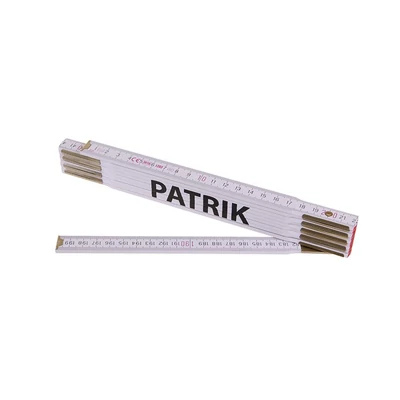 Összecsukható mérőléc 2m PATRIK (PROFI, fehér, fa)