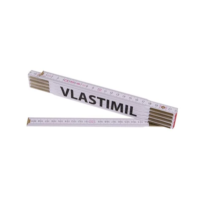 Összecsukható mérőléc 2 m VLASTIMIL (PROFI, fehér, fa)