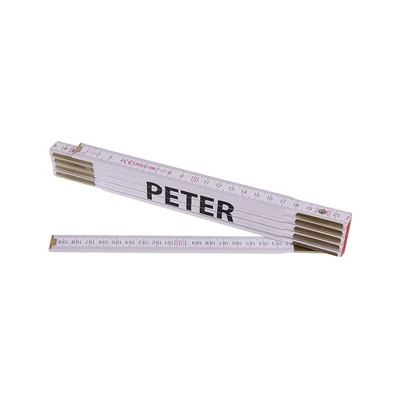 Összecsukható mérőléc 2m PETER (PROFI, fehér, fa)