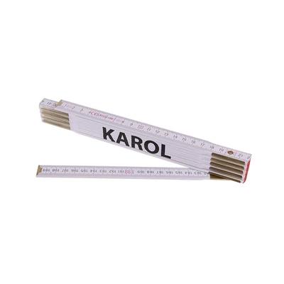Összecsukható mérőléc 2m KAROL (PROFI, fehér, fa)