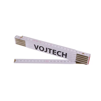 Összecsukható mérőléc 2 m VOJTECH (PROFI, fehér, fa)