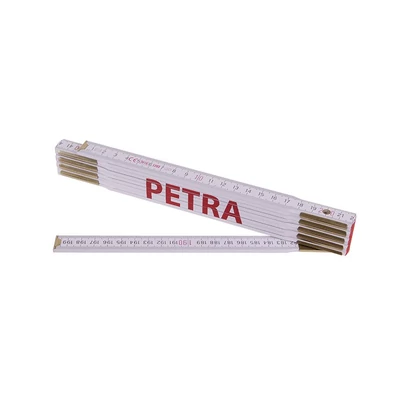 Összecsukható mérőléc 2m PETRA (PROFI, fehér, fa)