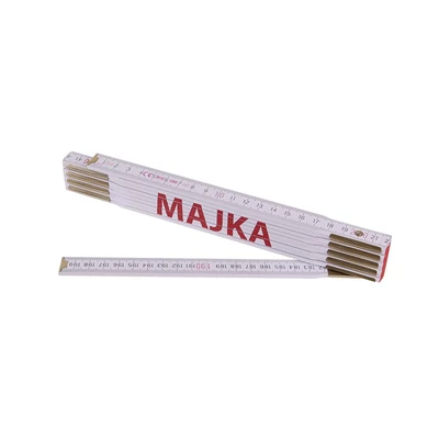 Összecsukható mérőléc 2 m MAJKA (PROFI, fehér, fa)