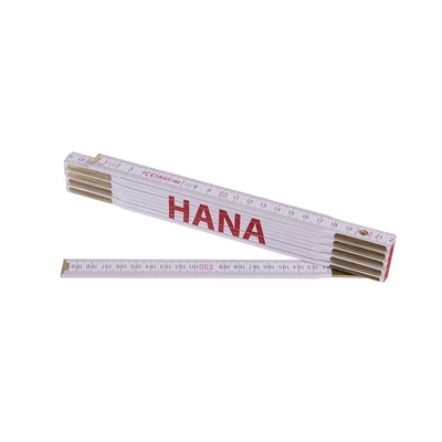 Összecsukható mérőléc 2m HANA (PROFI, fehér, fa)