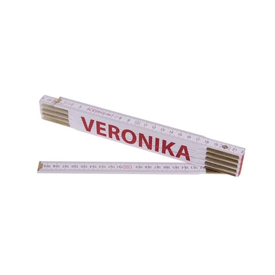 Összecsukható mérőléc 2 m VERONIKA (PROFI, fehér, fa)
