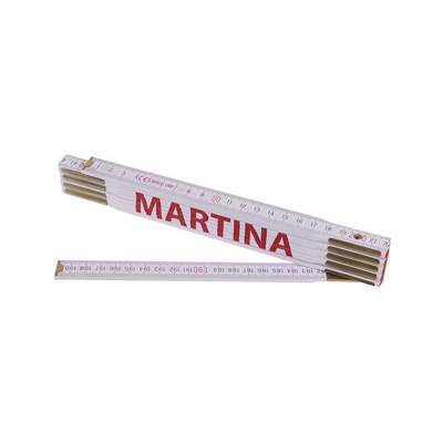 Összecsukható mérőléc 2m MARTINA (PROFI, fehér, fa)
