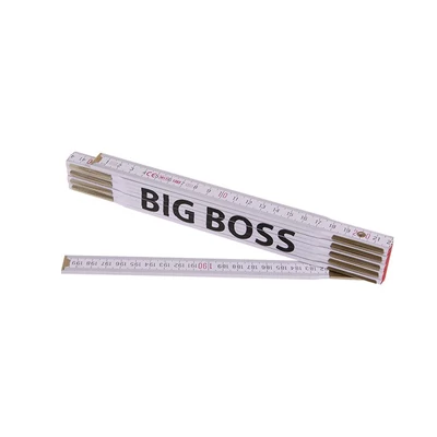 Összecsukható mérőléc 2m BIG BOSS (PROFI, fehér, fa)