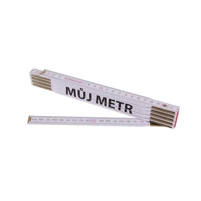 Összecsukható mérőléc 2 m MY METER (PROFI, fehér, fa)