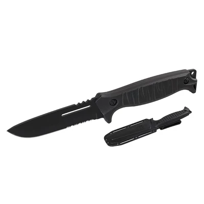 Vadász- és túrakés, rozsdamentes acélból, 210 mm, tokkal