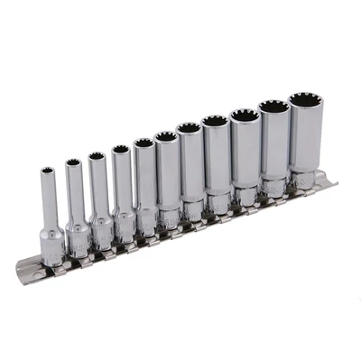 DRIVELOCK CrV dugókulcs készlet, 12 db, 1/4″, 4–13 mm