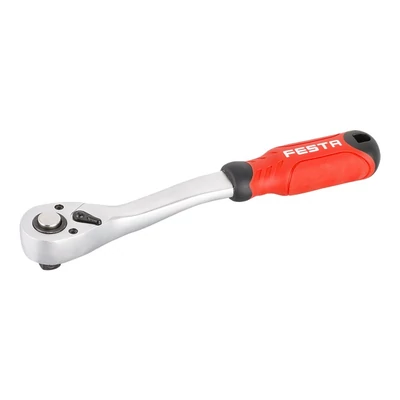 FESTA CrV / CrMo ívelt racsnis hajtókar, 1/2″, 45 fogas