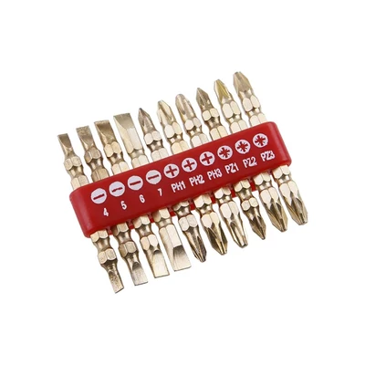 CrV bitkészlet 10 db műanyag tokban csipesszel