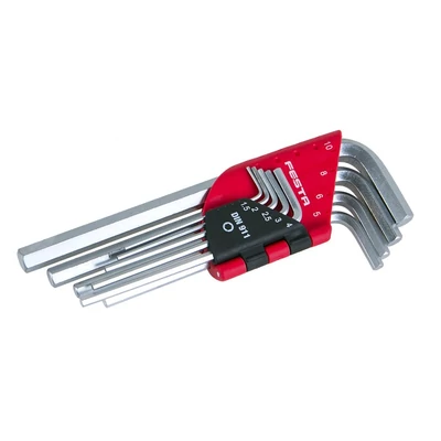 FESTA CrV imbuszkulcs készlet, 1.5–10 mm, 9 részes