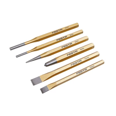 FESTA CrV véső- és lyukasztókészlet, 6 darabos