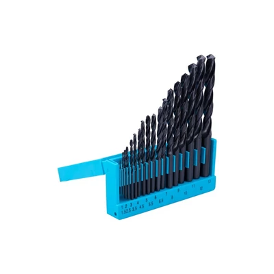 HSS fúrószár készlet, WESTBERG 1–13 mm (0,5 mm lépésközzel), 19 darabos, műanyag dobozban