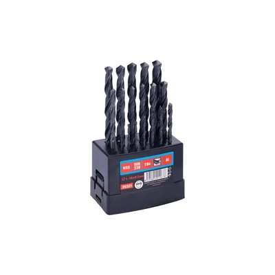 HSS fúrófej készlet, WESTBERG 1–10 mm (0,5 mm lépésközzel), 19 darabos, műanyag dobozban