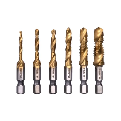 HSS menetfúrók, M3 - M10, 6 darabos készlet, FESTA