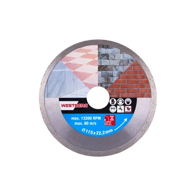 Gyémánttárcsa WESTBERG115x1,8x22,2mm tömör