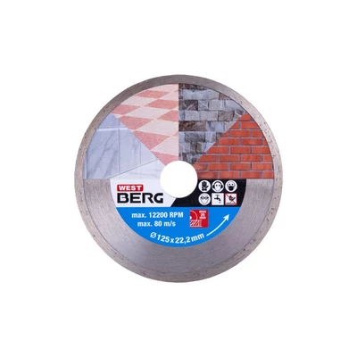 Gyémánttárcsa WESTBERG 125x1,9x22,2mm tömör
