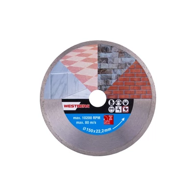 Gyémánttárcsa WESTBERG 150x2,2x22,2mm tömör