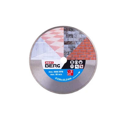 Gyémánttárcsa WESTBERG 230x2,4x22,2mm tömör