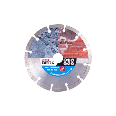 Gyémánttárcsa WESTBERG 150x2,2x22,2mm szegmentált