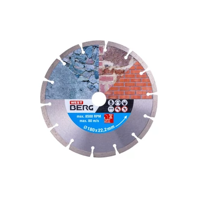 Gyémánttárcsa WESTBERG 180x2,3x22,2mm szegmentált