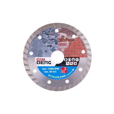Gyémánttárcsa WESTBERG 115x1,8x22,2mm TURBO