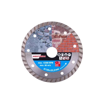Gyémánttárcsa WESTBERG 125x2x22,2mm TURBO