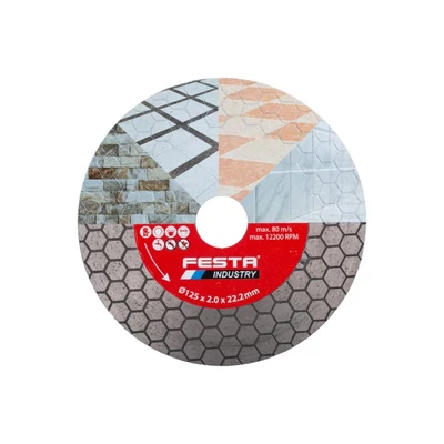 FESTA INDUSTRY gyémánt vágótárcsa, 125×2,0×22,2 mm