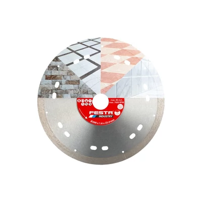 FESTA INDUSTRY tömöranyag-vágó gyémánttárcsa, 200×1,4×22,2 mm