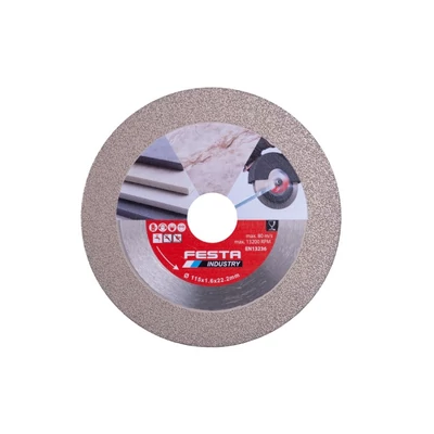 FESTA INDUSTRY gyémánt vágó-/csiszolókorong fur Glas, 115×22,2 mm