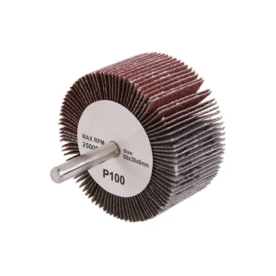 Csapos lamellás csiszolókorong 60x30x6mm P100 szár