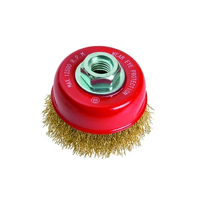 FESTA hullámos csészés sárgaréz drótkefe, 75 mm, M14 menet