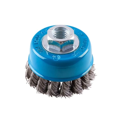 FESTA rozsdamentes acél csészés forgókefe, 65 mm, M14 menet