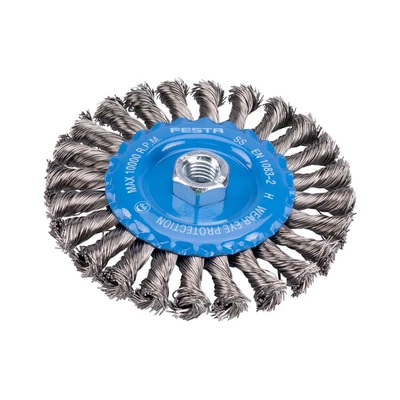 FESTA rozsdamentes acél radiális forgókefe, 125 mm, M14 menet