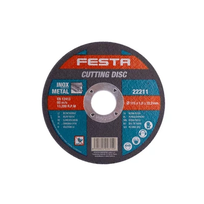 FESTA vágókorong fémhez115x1x22,2mm