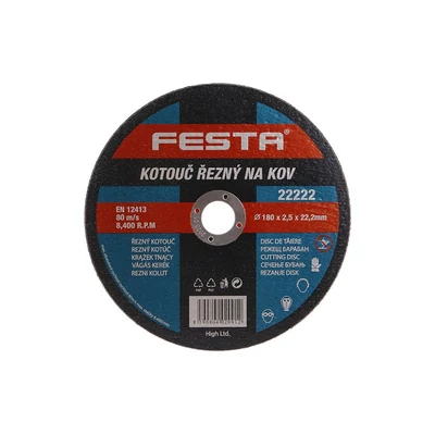 FESTA vágókorong fémhez180x2,5x22,2mm