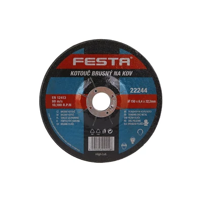 FESTA köszörű korong fémhez 150x6,4x22,2mm