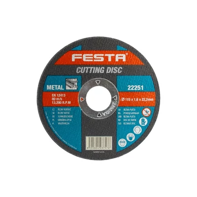 FESTA vágókorong fémhez115x1,6x22,2mm