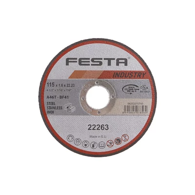 FESTA INDUSTRY vágókorong fémhez115x1,6x22,2mm
