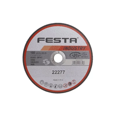 FESTA INDUSTRY prémium fém- és INOX vágókorong 180x2x22,2mm