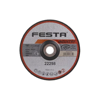 FESTA INDUSTRY fémcsiszoló korong, 180×6,5×22,2 mm