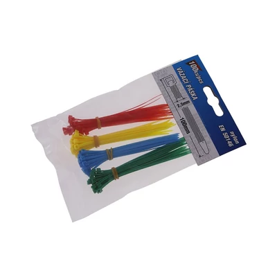 Kábelkötöző 100x2,5mm 100 db színes