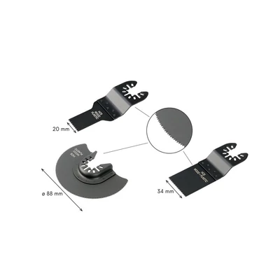 HCS rezgőcsiszoló tartozékkészlet, 3 darabos