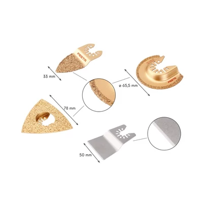 FESTA rezgőcsiszoló tartozékkészlet, 4 darabos