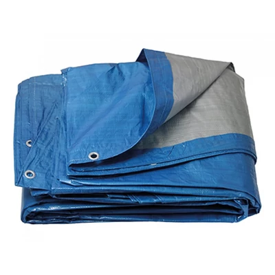 PE ponyva kerek 5.5m 120g/1m2 kék-ezüst